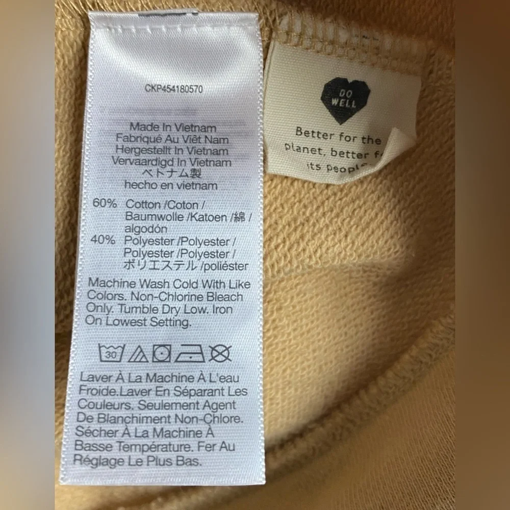 Madewell Dip-Dye Drawstring Hoodie Sweatshirt - Size Small - Picture 7 of 9